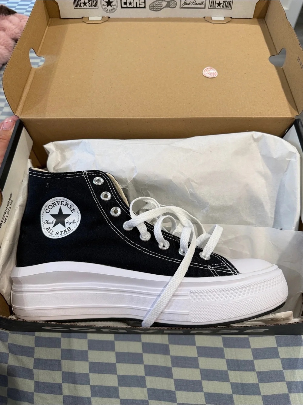 Converse High-Top Platform Sneaker - Black & White